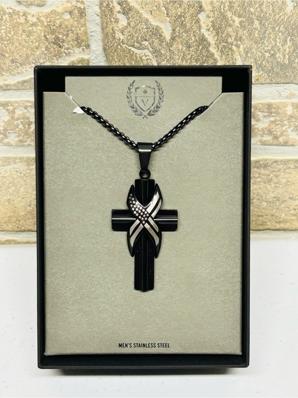 Wrapped Flag Cross
Mens Necklace